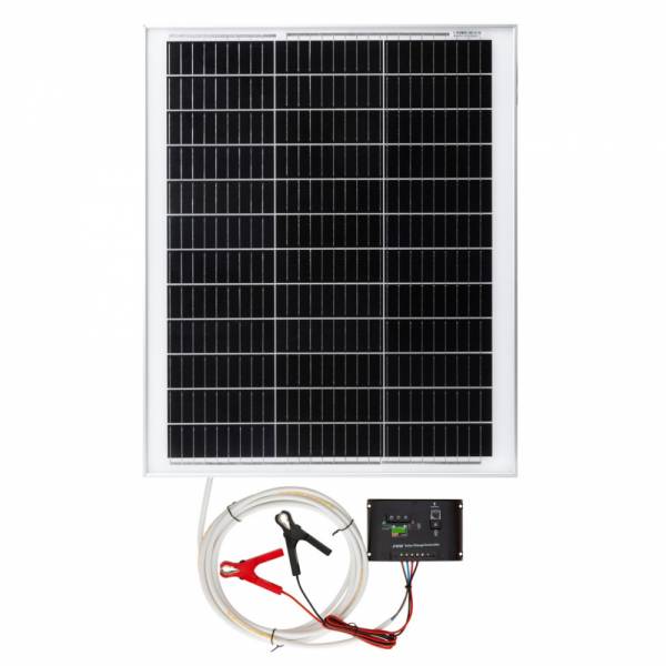 Kit panou solar monocrist 50W si regulator incarcare Agro