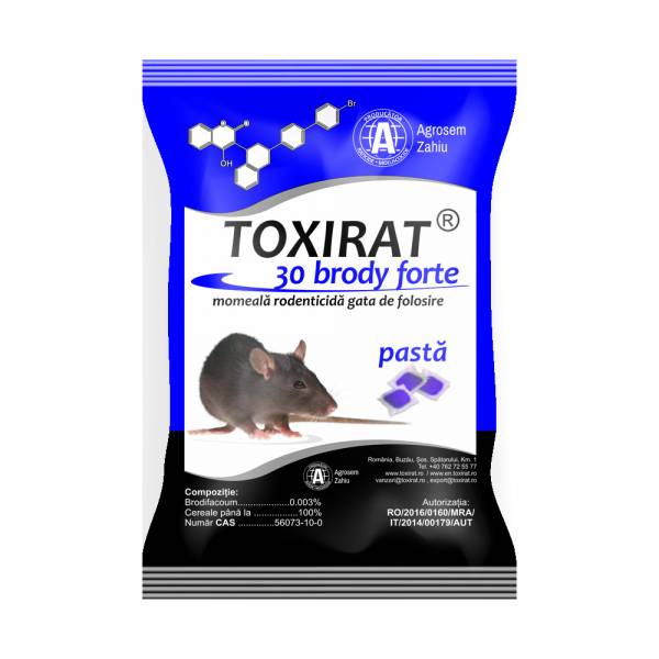 Momeala rodenticida pasta albastra Toxirat Brody Forte 30 150g