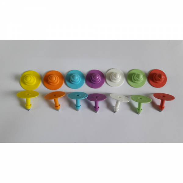 Crotalie vizuala Flexa Button + Button varf metalic, neinscriptionata 50 buc